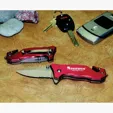 Rescue Tool Knife with Seatbelt Cutter and Glass Hammer — view 3