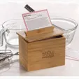 Zest Bamboo 4x6 Recipe Box with Built-In Card Stand — view 2