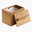 Zest Bamboo 4x6 Recipe Box with Built-In Card Stand — view 3