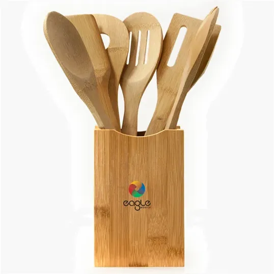 Zipline 7-Piece Bamboo Utensil Set — view 4