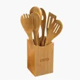 Zipline 7-Piece Bamboo Utensil Set