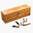 Tannin Bamboo Wine Bottle Case with Corkscrew and Pourer
