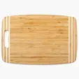 Moda Striped Premium Bamboo Cutting Board with Handle — view 3