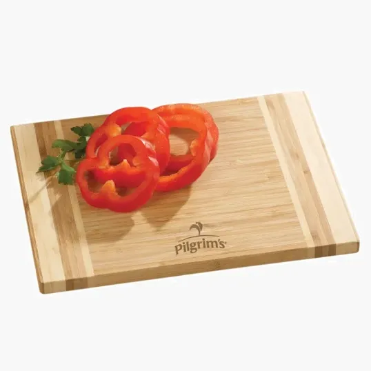 Designer Premium Bamboo Cutting Board with Stripe Inlays
