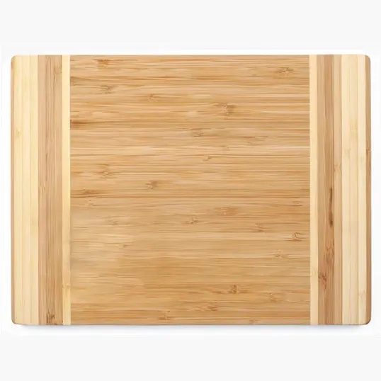 Designer Premium Bamboo Cutting Board with Stripe Inlays — view 3