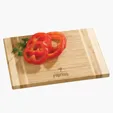 Designer Premium Bamboo Cutting Board with Stripe Inlays