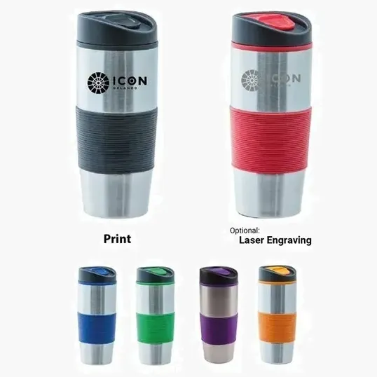 15 Oz. Ventura Stainless Steel Tumbler with Push-On Lid — view 9