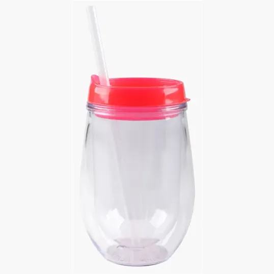 10 Oz. Bev2Go Double Wall Acrylic Tumbler with Straw — view 8