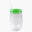 10 Oz. Bev2Go Double Wall Acrylic Tumbler with Straw — view 3