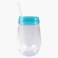 10 Oz. Bev2Go Double Wall Acrylic Tumbler with Straw — view 4