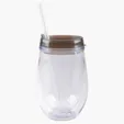 10 Oz. Bev2Go Double Wall Acrylic Tumbler with Straw — view 5
