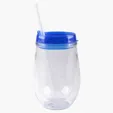 10 Oz. Bev2Go Double Wall Acrylic Tumbler with Straw — view 6