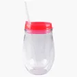 10 Oz. Bev2Go Double Wall Acrylic Tumbler with Straw — view 8