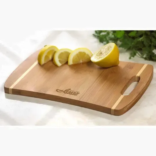 Stripe Handle Premium Bamboo Cutting Board — view 2