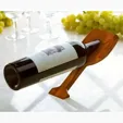 Sustainable Bamboo Gravity Wine Bottle Holder, Wine Glass Shape — view 2