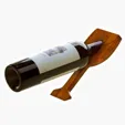 Sustainable Bamboo Gravity Wine Bottle Holder, Wine Glass Shape