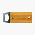 Bamboo Bottle Opener with Stainless Steel — view 3