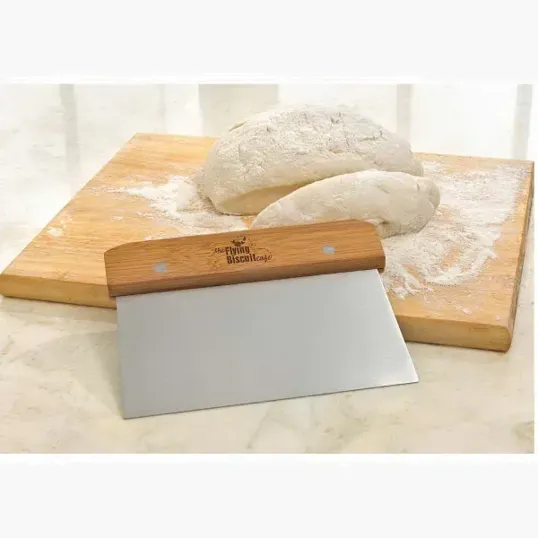 Bamboo and Stainless Steel Dough Scraper — view 2