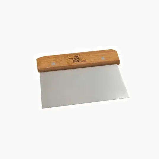 Bamboo and Stainless Steel Dough Scraper