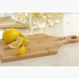 E Z Hold Bamboo Cutting Board with Paddle Handle — view 2