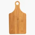 E Z Hold Bamboo Cutting Board with Paddle Handle — view 3