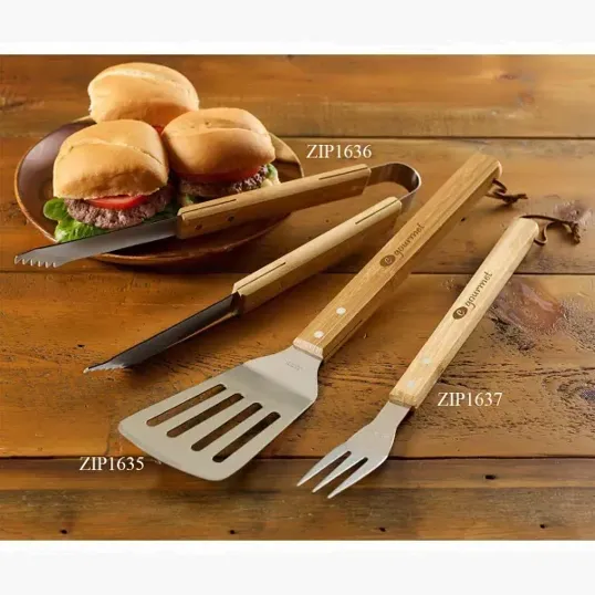 Bamboo Fork Grilling Tool with Stainless Steel Fork Attachment — view 2