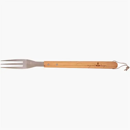 Bamboo Fork Grilling Tool with Stainless Steel Fork Attachment — view 3