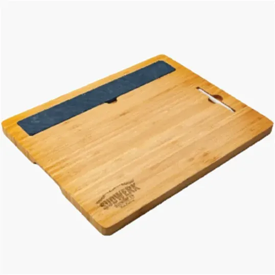 Feast Slate Premium Bamboo Cutting Board with Soapstone Chalk