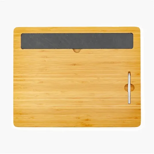 Feast Slate Premium Bamboo Cutting Board with Soapstone Chalk — view 2