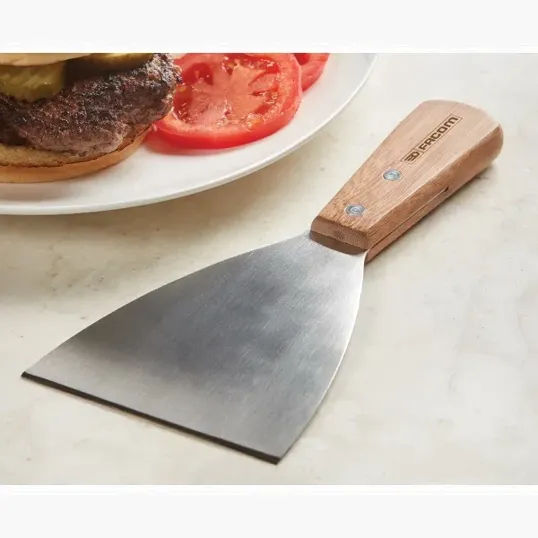 Zipline Griddle Scraper with Stainless Steel Blade and Bamboo Handle — view 2