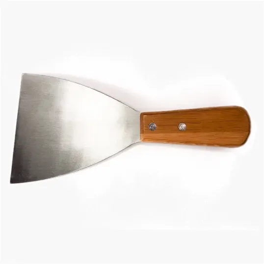 Zipline Griddle Scraper with Stainless Steel Blade and Bamboo Handle — view 3