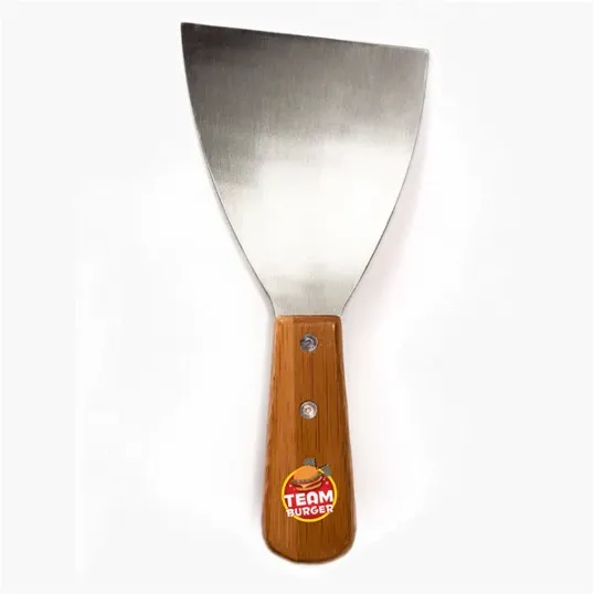 Zipline Griddle Scraper with Stainless Steel Blade and Bamboo Handle — view 4