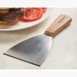 Zipline Griddle Scraper with Stainless Steel Blade and Bamboo Handle — view 2