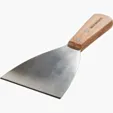 Zipline Griddle Scraper with Stainless Steel Blade and Bamboo Handle