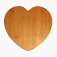 Heart Shaped Bamboo Cutting Board — view 3