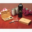 Bamboo Wine Tool Set with Opener, Pourer, Stopper and Case — view 2