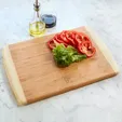 Bamboo 2-Tone Rectangle Cutting Board, 12 x 18 in. — view 2