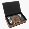 Zipline Leatherette 6 oz Flask Gift Box Set — view 5