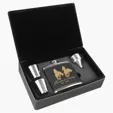 Zipline Leatherette 6 oz Flask Gift Box Set — view 6