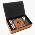 Zipline Leatherette 6 oz Flask Gift Box Set — view 7