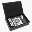 Zipline Leatherette 6 oz Flask Gift Box Set — view 11