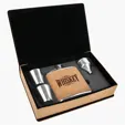 Zipline Leatherette 6 oz Flask Gift Box Set — view 13