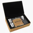 Zipline Leatherette 6 oz Flask Gift Box Set — view 15