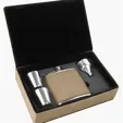 Zipline Leatherette 6 oz Flask Gift Box Set — view 47