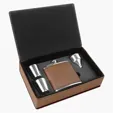 Zipline Leatherette 6 oz Flask Gift Box Set — view 48