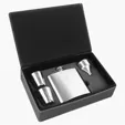 Zipline Leatherette 6 oz Flask Gift Box Set — view 55