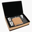 Zipline Leatherette 6 oz Flask Gift Box Set — view 57