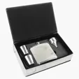 Zipline Leatherette 6 oz Flask Gift Box Set — view 61