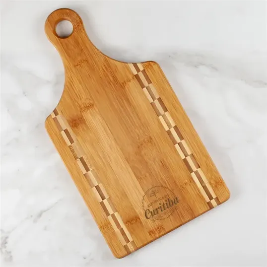 Pattern E Z Hold Bamboo Cutting Board with Handle — view 3