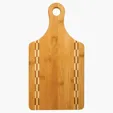 Pattern E Z Hold Bamboo Cutting Board with Handle — view 2